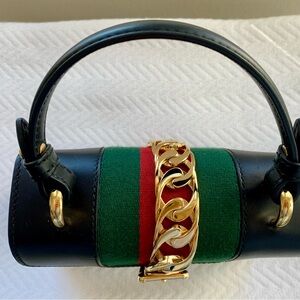 Gucci Sylvie Top Handle Bag Leather Mini